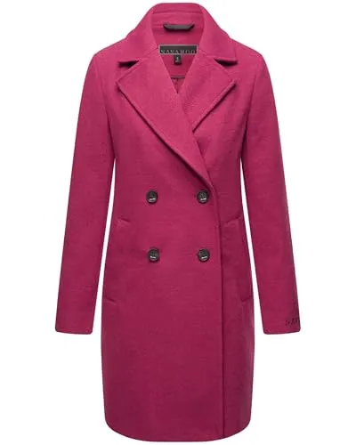 Navahoo Damen Mantel in Woll-Optik - Langer klassischer Trenchcoat Frostjuwel 14 Berry Wine Gr. L - Funktionsjacken mit windabweisendem Material und klassischem Design, ideal für kühle Tage. Der Mantel bietet hohen Tragekomfort und vielseitige Kombinationsmöglichkeiten.