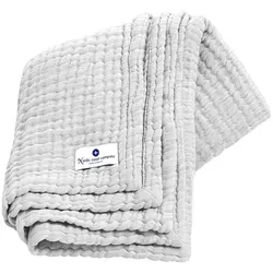 Babydecke Musselin von Nordic Coast – Vielseitige Puckdecke und Krabbeldecke (Grau, 90x120 cm) - Baby Pucktücher: Atmungsaktive Musselindecke, ideal als Zudecke, Pucktuch oder Stilltuch. Pflegeleicht und Oeko Tex zertifiziert für höchsten Komfort.