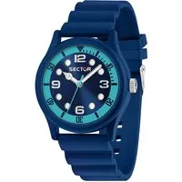 Armbanduhr Sector No Limits Herr H20 in Stahl R3251318004 - Stilvolle Armbanduhr mit blauem Zifferblatt und strapazierfähigem Rubberarmband. Perfekt für den Alltag und mit einer Wasserdichtigkeit von 5 ATM für zusätzlichen Schutz.