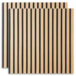 Homestyle4u Akustikpaneel, Hellbraun, Holz, 60x60x3 cm, Tapeten & Wandverkleidungen, Akustikpaneele