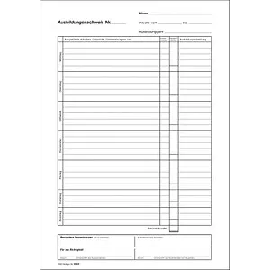 RNK-Verlag Ausbildungsnachweis, tägliche Eintragungen Formularbuch 5082