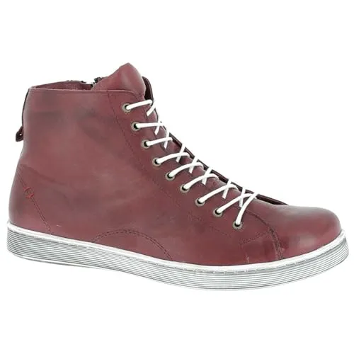 Andrea Conti Damen High Top Sneaker, Bordo/k, 41 EU von Andrea Conti