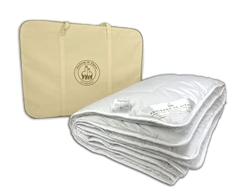 Abolengo de Alpaca Alpaka Winter Bettdecke, Premium Line, 100% Baby Alpaka Füllung (1615g), Bezugsstoff: 200er Baumwollbatist, Extra warm und kuschelig, 155x200cm, Ideal für Wärmebedürftige