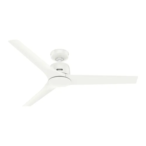 Hunter Deckenventilator Athens - Eleganter Deckenventilator in frischem Weiß mit 3 Geschwindigkeiten und Fernbedienung. Ideal für angenehme Luftzirkulation im Sommer und Winter.