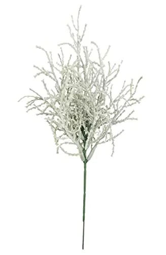 artplants.de Kunstpflanze Heiligenkraut ATING, Steckstab, grau-weiß, 22 cm - Deko Pflanze