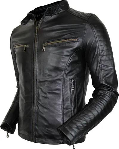 Herren Bikerjacke aus echtem Leder