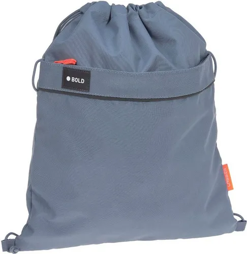 Bold Lässig Kinder Turnbeutel mit Rucksackfunktion - Bold Blue - Praktischer Turnbeutel für Schule & Freizeit, aus 100% recyceltem Polyester - ideal für Sportklamotten und Snacks, mit sicherer Fronttasche und Reflektor für bessere Sichtbarkeit.