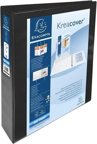 EXACOMPTA Präsentations Ringbuch A4 Maxi schwarz 4D Ring Mechanik