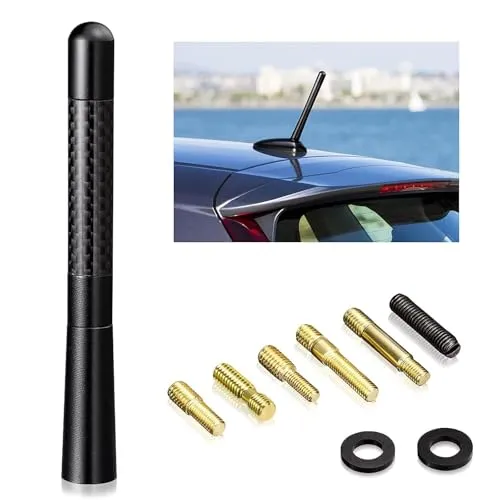 Bingfu Autoantenne Universal Auto Antenne DAB FM KFZ Kurzstab Dachantenne Ersatz Auto Antenne mit M4.0 M5.0 M6.0 Schrauben Kompatibel mit alle Autos