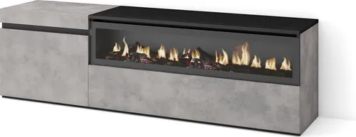 TV-Schrank mit Elektrokamin, 150x35x45cm, für TV-Geräte bis 65