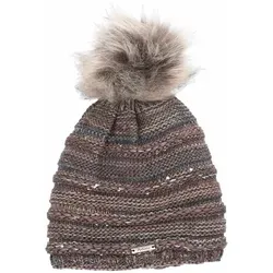 Antonio Strick Mütze Beanie mit Bommel  Taupe