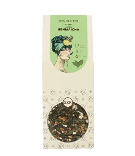 Berliner Kaffeerösterei - Grüner Tee Japan Genmaicha №033, loser Tee, nussig & mild, handverlesen & nachhaltig, 100g