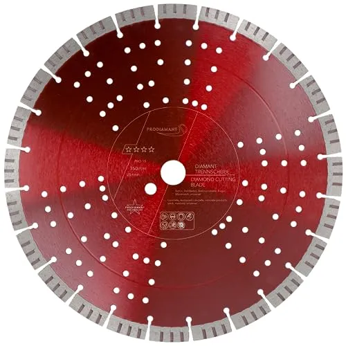 PRODIAMANT Turbo Diamant-Trennscheibe Beton 350mm in rot von PRODIAMANT