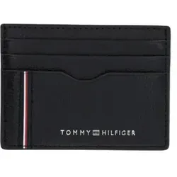 Tommy Hilfiger Herren Leder Brieftasche Schwarz Sommer Editi, Größe UNICA