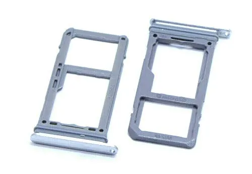 handywest Kompatibel mit Samsung Galaxy S8 SM-G950F S8 Plus SM-G955F Silber Simkarten Karte Micro SD Memory Halter Halterung Tray Einschubfach SIM Card Holder Adapter