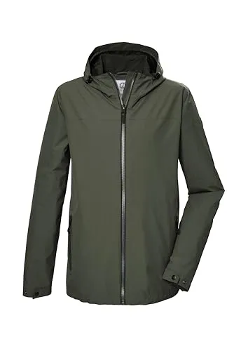 G.I.G.A. DX by killtec Herren Funktionsjacke GS 80 MN - Wasserdicht & Verstellbare Kapuze - Funktionsjacke für Herren, wasserdicht bis 8.000 mm, ideal für Outdoor-Aktivitäten, mit verstellbarer Kapuze und sportlichem Design in olivgrün.