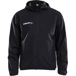 Craft Allwetterjacke Herren - Schwarz - L - Funktionsjacke für Herren, wasserdicht und winddicht, ideal für Training und Outdoor-Aktivitäten bei nassem Wetter. Mit abnehmbarer Kapuze und effizientem Feuchtigkeitstransport durch Mesh-Futter.