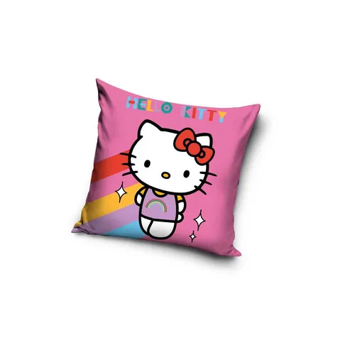 Hello Kitty Kissenbezug 40x40cm – Rainbow Samt Deko