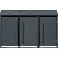 Westmann Mülltonnenbox Moderna 3-fach 240 l, anthrazit - Mülltonnenboxen, elegante und funktionale Lösung zur Verwandlung Ihrer Mülltonne in ein Designobjekt.