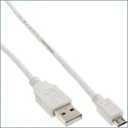 Micro-USB 2.0 A an B Kabel 1 m weiß