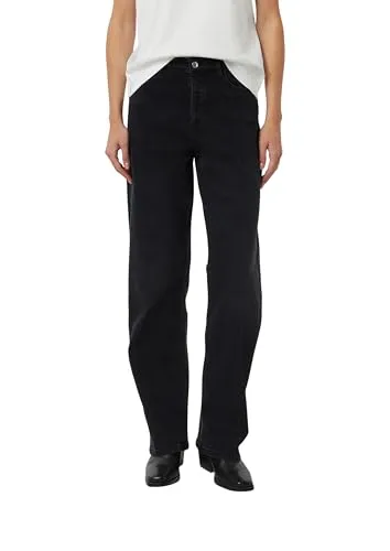 Comma Straight-Leg-Jeans mit 5-Pocket-Design - Hoch geschnittene Jeans mit Regular Leg aus Baumwollmix, stylischem Wascheffekt und praktischen Taschen. Ideal für vielseitige Looks.