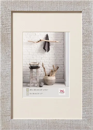 Holz Bilderrahmen HOME 30x40 cm hellgrau