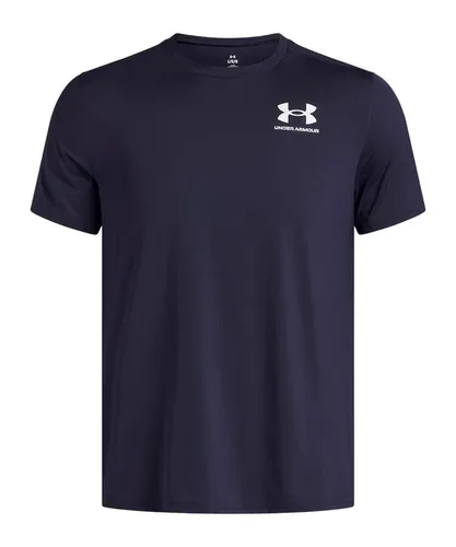 Under Armour Heatgear Fitted SS Shirt - Midnight Navy - Funktionsunterwäsche für Herren, ultraweiches HeatGear-Material für höchsten Tragekomfort und schnelle Trocknung, ideal für sportliche Aktivitäten.