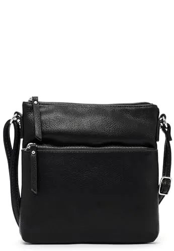 EMILY & NOAH Umhängetasche E&N Emma, black 100 - Umhängetasche aus hochwertigem Synthetik, mit echtem Lederlook und praktischem Reißverschluss, ideal für stilbewusste Frauen.