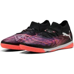 PUMA Unisex Future 8 Match IT Fussballschuh - Black White-Glowing RED, 44.5 EU - Fußballschuhe mit schnürsenkellosem Design für optimale Passform und erhöhte Mesh-Linien für besten Tragekomfort auf dem Platz.
