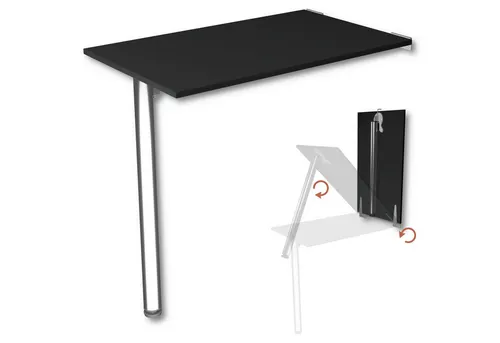 KDR Produktgestaltung Klapptisch 80x50 Wandklapptisch Esstisch Küchentisch Schreibtisch Wand Tisch, Schwarz