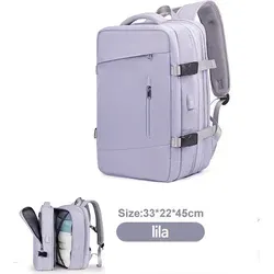 MODFU 30L Bag Rucksack Schule Arbeit & Freizeit Outdoor Sport Wandertasche Fahrradrucksack Laptoprucksack Daypack Lila - Lila
