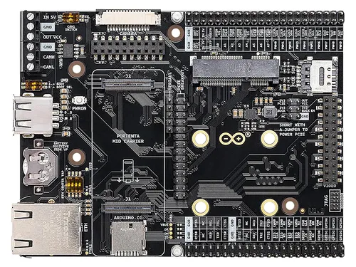 ARD PORTENTA MID - Arduino Portenta Mid Carrier, vielseitiger Carrier für effizientes Prototyping mit HD-Anschlüssen und umfangreicher Peripherie-Kompatibilität