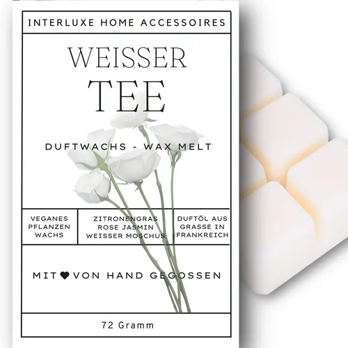 Interluxe Duftwachs - Weisser Tee Duftwürfel Duftmelt Melt duftendes Wachs Duft