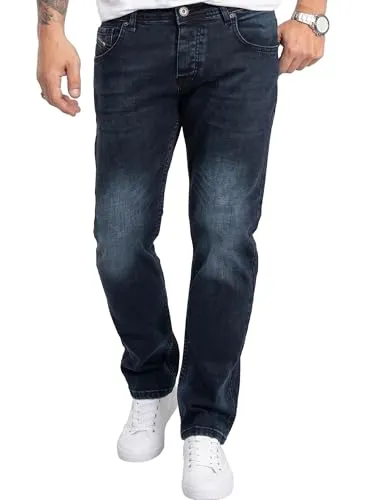 Rock Creek Jeans Straight Leg Blau - Klassische Herren Jeans im Regular Fit für Freizeit und Alltag. Mit 5-Pocket-Design und coolen Waschungen bietet sie hohen Tragekomfort und ideale Passform dank Baumwolle und Stretch-Anteil.