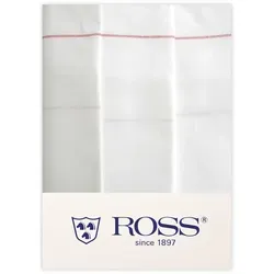 Ross 3er Pack Zwirn Halbleinen Geschirrtücher Kellnertuch 45x65 cm | rot - rot