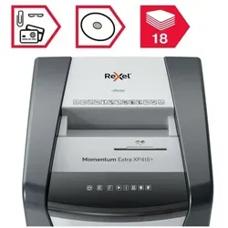 Rexel XP418+ Aktenvernichter mit Partikelschnitt P-4 von Rexel
