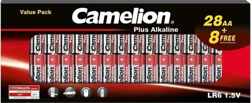 Camelion Batterie Plus Alkaline LR6 Mignon AA 28+8 Stk. von Camelion