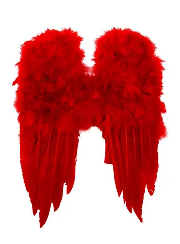 Metamorph Kostüm-Flügel Kleine Federflügel rot
