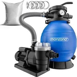 Sandfilteranlage SF96K 9600 L/h mit Vorfilter und Filterglas