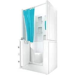 Seniorendusche und Sitzwanne Kombination S02D-B-L 100x78x205cm