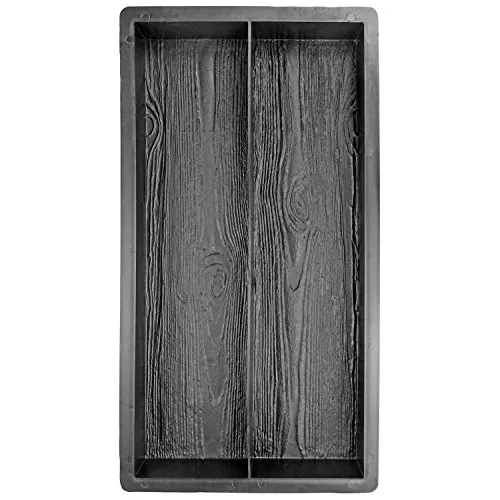 @tec Betonform Schalungsform Gießform Plastikformen für Beton, Palisade - Diele - Holzmuster - Terrassenplatte - Trittsteinplatte - Gehwegplatte - Betonplatte 60x30x5,5 cm (je Teil 60 * 15 * 5,5cm)