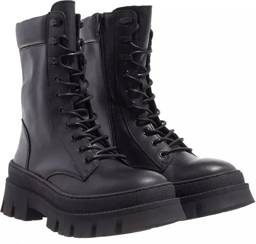 Steve Madden Fezza Schnürstiefel Schwarz - Trendige Damenstiefelette in Gr. 39 - Moderne Schnürstiefel mit hochwertiger Verarbeitung und bequemen Reißverschluss. Robuste Profilsohle und stylische Fersenschlaufe machen diesen Schuh zum perfekten Begleiter für jeden Anlass.