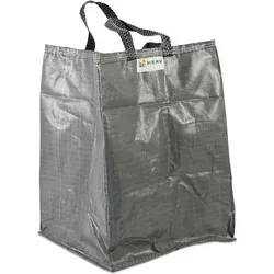 HEKU 6 Stück Gartensack - Robuster Abfallsack, Laubsack oder Grünschnittsack, wiederverwendbar - Strapazierfähiger Müllsack für Abfall & Schutt