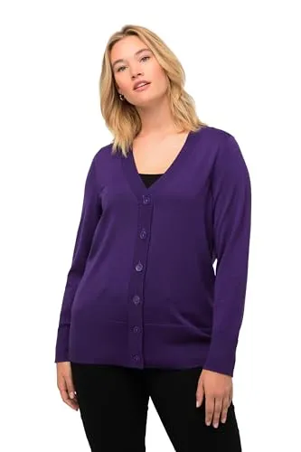 Ulla Popken Damen Strickjacke mit V-Ausschnitt von Ulla Popken