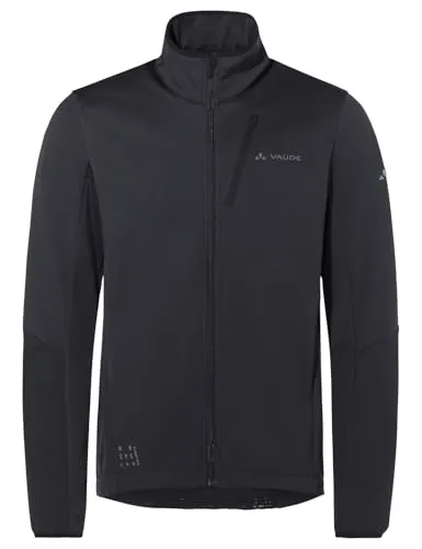 VAUDE MEN'S MATERA SOFTSHELL JACKET II, Herren Jacke in Schwarz - Fahrradbekleidung für kühle Tage, 100% winddicht, atmungsaktiv und wasserabweisend. Ideal für Radfahren, Skilanglauf oder Spaziergänge, aus 100% recycelten Materialien.