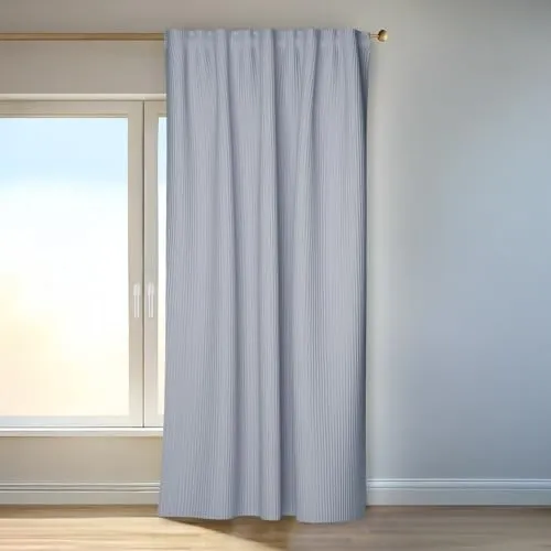 Xxxl Fertigvorhang in Pastellblau, 140x245 cm - Blickdichte Gardine aus pflegeleichtem Mischgewebe mit OEKO-TEX®-Zertifikat, ideal für ruhige Räume und sorgt für eine harmonische Atmosphäre.