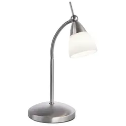 Paul Neuhaus PINO 4001-55 Nachttischlampe - Elegante Nachttischlampe mit 3-Stufen Touchdimmer, energiesparender LED-Technik und verstellbarem Flexarm für individuelles Lichtambiente.