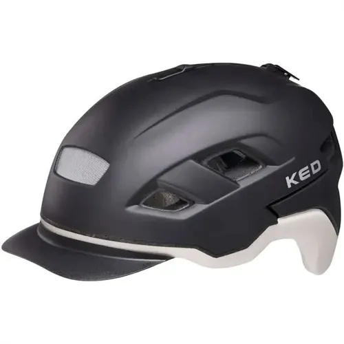 KED Berlin City Fahrrad Helm matt schwarz/weiß 2022 von KED
