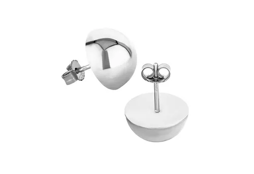 NKlaus Silber Paar 12mm Ohrstecker aus 925 Sterlingsilber - Elegante Halbkugel Ohrstecker für Damen, rhodiniert und ideal für jeden Anlass - zeitloses Design in hochwertigem 925er Sterlingsilber.
