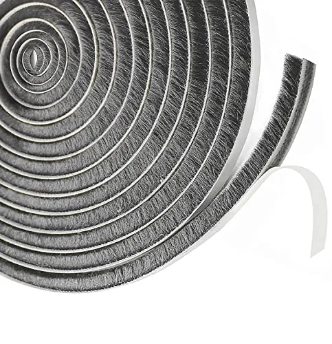 m Bürstendichtung selbstklebend, 9 × 15 mm, Grau | Selbstklebende Bürstenleiste für Türen, Fenster und Schiebetüren 6